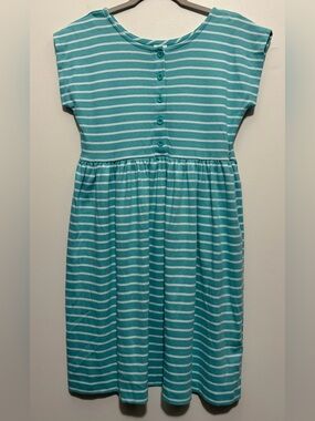 2017 Hanna Andersson Stripe Day Play Dress Poolside Blue White Size 140/10